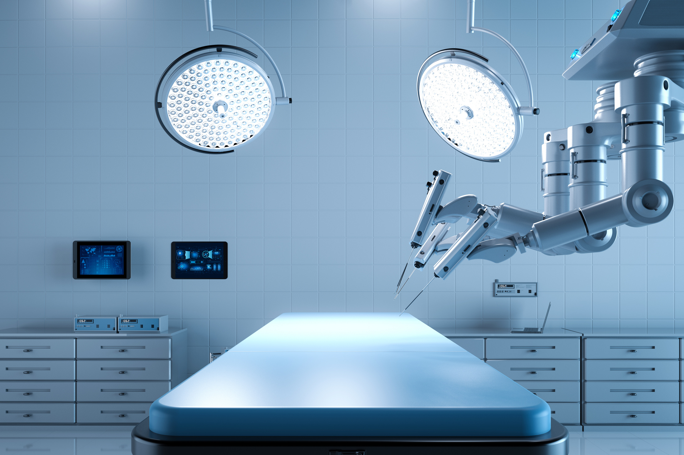 Surgery Room with Robotic Surgery